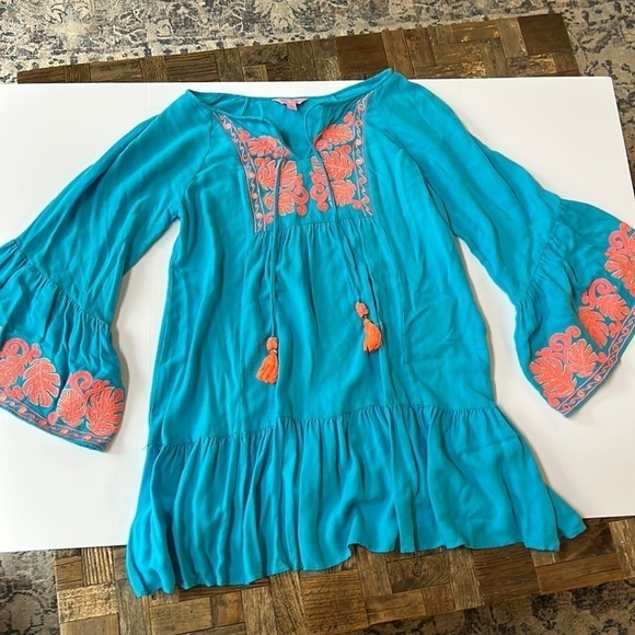 Lilly Pulitzer Amisa Tunic Dress in Sparkling Blue - Picture 2 of 11